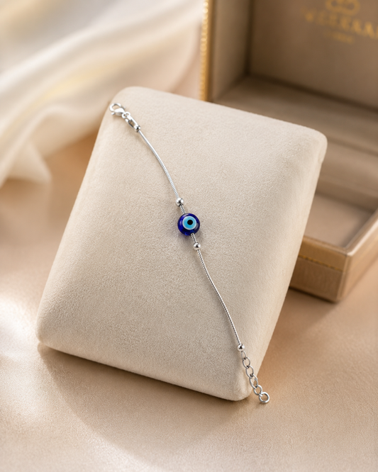 925 Italian Silver Evil Eye Adjustable Bracelet